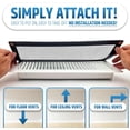 thumbnail image 5 of HMMAGNETS Magnetic Vent Screen Mesh Covers for Floor, Wall & Ceiling, Black (5”x15”), 3-Pack, 5 of 10