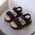 thumbnail image 2 of SROBPTY Toddler Girls Sandals Open Toe Ankle Strap Summer Open Toe Flat Shoes for 3-10 Years, 2 of 5