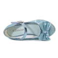 thumbnail image 5 of Low Heel Glitter Princess Shoes for Girls, Non-slip Mary Jane Dress Shoes with Bow and Charm Detail Blue 27, 5 of 9
