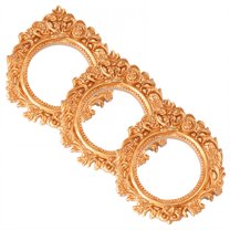 DESIGNICE 3Pcs Vintage Picture Frames,Classic Charm Picture Frames,Artistic Vibe Gold Picture Frames,1.97"X1.97",Gold