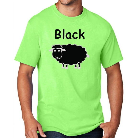Men's Black Sheep of the Family T-shirt, XL Neon Green