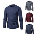 thumbnail image 3 of Turilly Men Fashion Casual Pullovers Top Solid Color Long Sleeve Round Neck Blouses, 3 of 3