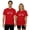 Women-Red, variant on KHONTS Couple Valentine's Day T Shirts Men and Women Crew Neck Short Sleeve Tops Heart Printed Sweat Tees Women-Yellow XL