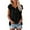 Black Shirts, variant on CAIVO Women's Shirts Solid Color Short Sleeve Oversized Casual V-Neck Fashion Tops Summer Blouse Fashionable Back To School Dailywear