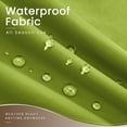 thumbnail image 4 of Snubbull Gazebo Curtains 4 Panels for 10x12ft Gazebo, Waterproof Outdoor Privacy Sidewalls with Zippers & Tiebacks, Replacement Curtains for Patio Garden Backyard, Grass Green, Only Curtain, 4 of 11