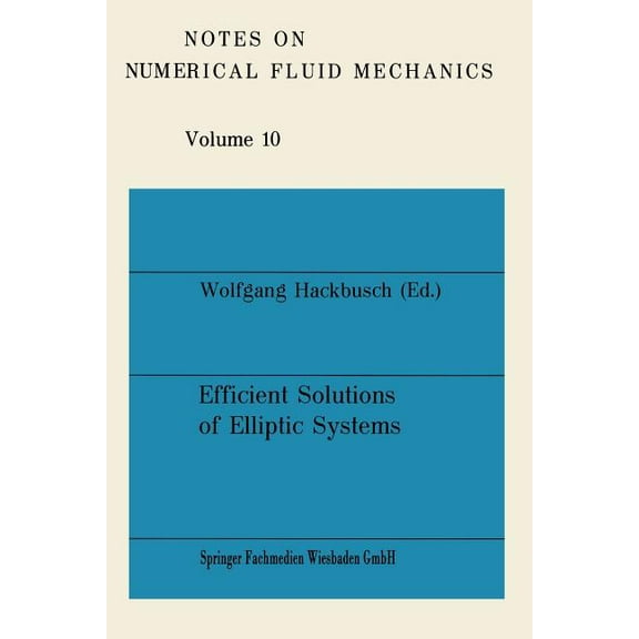Notes on Numerical Fluid Mechanics and M Efficient Solutions of Elliptic Systems: Proceedings of a Gamm-Seminar Kiel, January 27 to 29, 1984, Book 10, (Paperback)