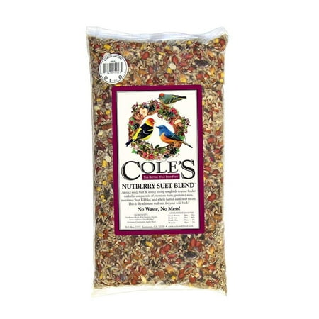 Cole's NB05 Nutberry Suet Blend Bird Seed, 5-Pound, SuetWalmartbines all of nature's Best in one delicious blend By Coles Wild Bird (Best Wild Bird Seed For Mushrooms)