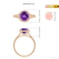thumbnail image 6 of ANGARA Natural 1.7 ct Amethyst Twist Rope Split Shank Ring in 14K Rose Gold for Women (Size-8mm) | February Birthstone, Birthday, Anniversary, Jewelry Gift for Women | Natural Amethyst Ring, 6 of 10