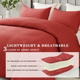 thumbnail image 3 of Exclusivo Mezcla 2-Piece Twin Size Quilt Set, Basket Quilted Bedspread/Coverlet/Bed Cover(68"x 88", Red), 3 of 7
