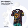 thumbnail image 5 of Rocae Mandala Colorful for Breathable Men's Baseball T-Shirt Fashionable Casual Baseball Jersey, Moisture-wicking Sportswear 4X-Large, 5 of 9