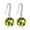 Green-10mm, variant on White Gold Plated Round Cubic Zirconia Diamond Women Drop Fishhook Earrings for Wedding in Silver Color Y047 (Green-10mm)