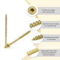 thumbnail image 4 of Uxcell 25pcs Deck Screws #10 x 3-1/2" Torx Exterior Wood Screws with T25 Drive Bit, 4 of 7