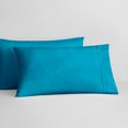 thumbnail image 3 of SGI Bedding 2 Piece 26X26 Shams Turquoise Blue Solid 600 Thread Count Standard Shams, 3 of 8