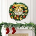 thumbnail image 6 of Cheapark Christmas Wreath With Gold Decorations And Pine Cones, For Home Hotel Holiday Decor, 18 Inch, 6 of 6
