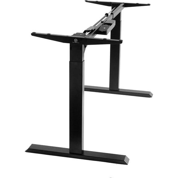 Electric Standing Desk Frame - 2-Leg Motorized Sit Stand Desk Base with Memory Settings & Telescopic Height Adjustment (Black)