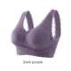 thumbnail image 5 of Sujetador deportivo push up inalámbrico con hebilla cruzada frontal y borde de encaje para correr y yoga de talla grande para mujer, 5 of 6