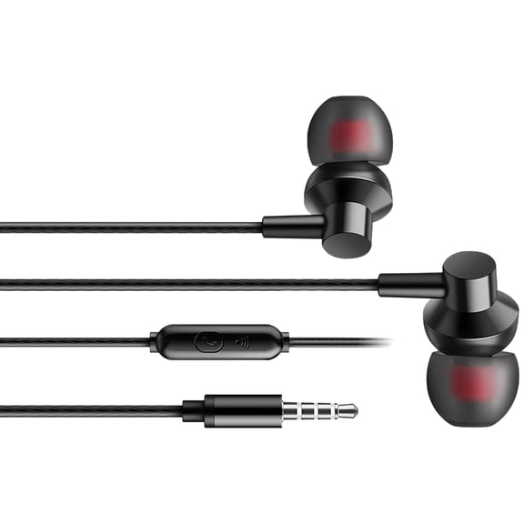 Noise Canceling In Ear Headphones with Control Comfortable Fit Earphones 3.5mm