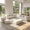 thumbnail image 2 of BEHOST 10-Piece Oversized Modular Sectional Sofa Set, 160" Mega U-Shaped Cloud Couch with Ottomans, Luxury Chenille Fabric Theater Seating, Extra Deep Seat Living Room Furniture, Chenille Beige, 2 of 7
