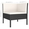 thumbnail image 2 of vidaXL 9 Piece Garden Lounge Set with Cushions Poly Rattan Black, 3056970, 2 of 7