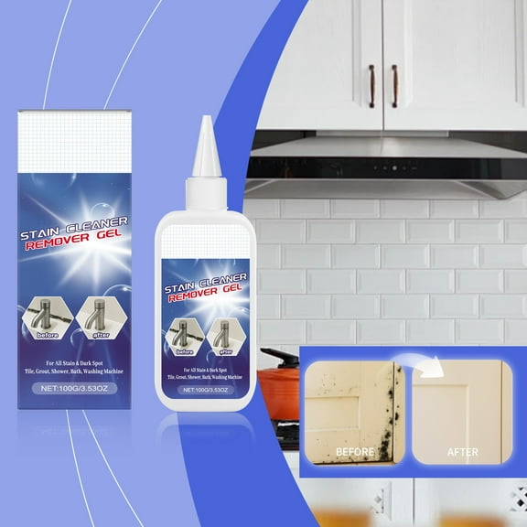 Vxdvou Multi-Purpose Decontamination Cleaning Gel, 100ml Household Stain Remover for Sink, Tile Joints, Crevices, Removes Tough Stains, Safe for Multiple Surfaces, Saves Time, Easy to Use