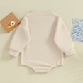 thumbnail image 3 of Bagilaanoe Newborn Baby Girl Boy Oversized Romper Sweatshirt Long Sleeve Bodysuits Letter Print Pullover 3M 6M 12M 18M Infant Casual Tee Tops, 3 of 7