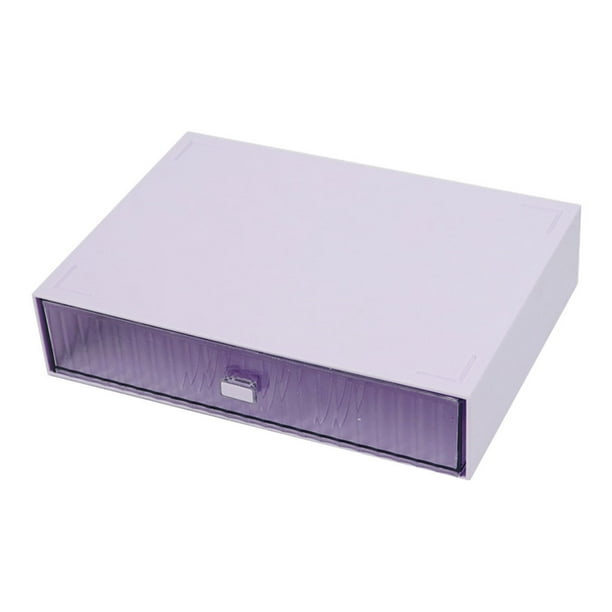Wosthever Exquisita caja de almacenamiento para manualidades para tirar sin esfuerzo y clasificar fácilmente artículos de papelería de Almacenamiento y organización del hogar Morado 1 Cajón