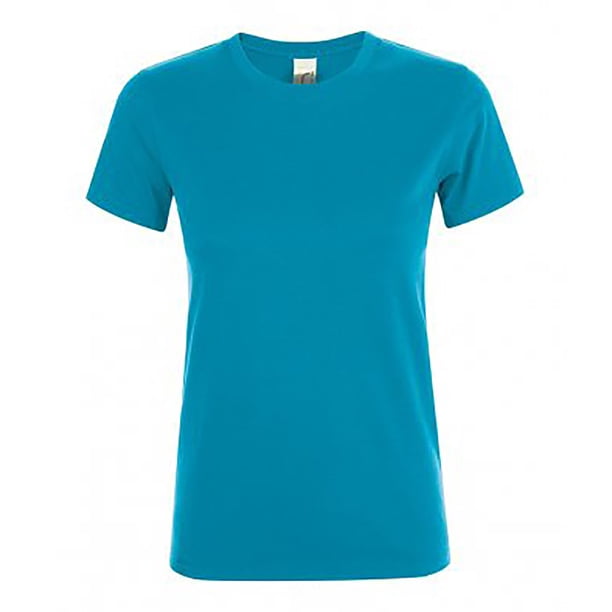 SOLS - Camiseta de manga corta modelo Regent para mujer (Aqua)