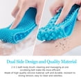 thumbnail image 4 of Back Scrubber for Shower,30inch for Choosing Inmorven Bath Body Brush Silicone Back Brush Extra Long Exfoliating Body Scrubber With Handle(Blue), 4 of 5