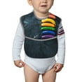 thumbnail image 6 of Hirioo Rainbow Sausages On Dark Slate for Baby Waterproof Pocket Bib Adjustable Closed for Babies Toddlers with Large Pocket 6-24Months, 6 of 8