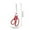 26-Red, variant on Stainless Steel Student Scissors for Handicraft Office Home Multifunctional Two Color Design Comfortable Grip Gift 21x7.8cm