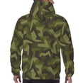 thumbnail image 5 of Hoodies for Men - Geometric Green Camouflage Long Sleeve Comfrt Men'S Fashion Hoodies & Sweatshirts, Sweatshirts for Men Hoodies Pullover Clothing Clothes with Pouch, 5 of 7