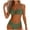 #7_Army Green, variant on Women's Reversible High Waisted Bikini Set, Tie Back Padded Sport Bralette Thong Two Piece Swimwear,Hot Pink,S