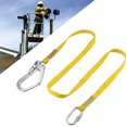 thumbnail image 1 of 5m 2200kg / 48lb Cinturón de protección contra caídas con mosquetón Arnés de escalada con mosquetón Cuerda de sujeción Posicionamiento para escalar techo Rescate de poda de árboles. Afortunado Sencillez, 1 of 4