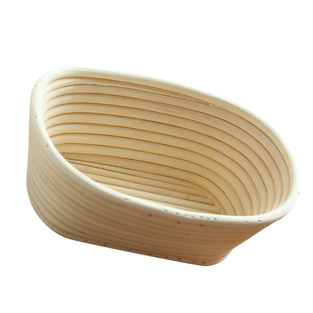 Bearachild Cesta de mimbre de varios tamaños, redonda ovalada rústica para fermentación de pan, cesta de mimbre, cuenco para hornear, utensilio de Herramientas y accesorios para hornear 17*12*6cm Bearachild JJ19535-09B