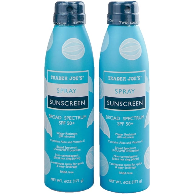 Spray de protección solar Trader Joe's Nourish SPF 50+, paquete de 2