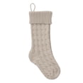 thumbnail image 1 of Christmas Sock Twist Pattern Knitted Large Capacity Hanging Stocking for Festival Party, 1 of 8