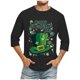 thumbnail image 1 of Camisetas de Manga Larga para Hombres, Día de San Patricio Impreso 3/4 Manga Camiseta de Fitness, Mezcla de Algodón Casual, 1 of 9
