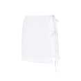 thumbnail image 6 of LMLYSoH See Through Lace Up Sheer Skirts Swimsuit Cover-Ups Solid Color Women Beach Skirts Summer Female High Waist Mini Cover Ups, 6 of 9