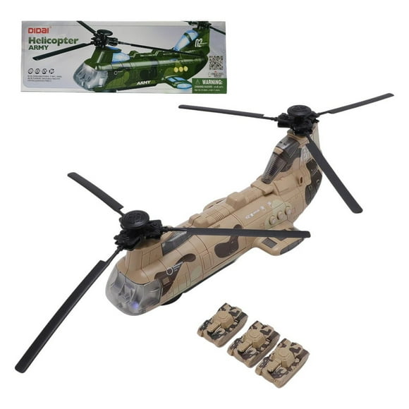 HELICÓPTERO DE FRICCIÓN CON LUZ Y SONIDO HELICOPTER ARMY