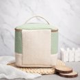 thumbnail image 3 of Cotton and Linen Waterproof Portable Insulation Bag Portable Multifunction Travel Cosmetic Bag Make Up Bag Black/Green/Yellow, 3 of 7