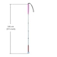 thumbnail image 2 of Bastón plegable de aluminio blanco para personas ciegas y con discapacidad visual (6 secciones plegables) (145 cm (57,1 pulgadas), mango rosa), 2 of 5