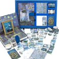 thumbnail image 1 of Kit de diario de recortes estéticos, cuaderno B6 con pintura al óleo vintage, suministros para álbumes de recortes, palo de arte como se muestra, como se muestra, 1 of 5