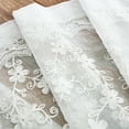 thumbnail image 7 of VOGOL Flower Embroidered Sheer Curtains 84 inches Long, Rod Pocket Window Curtain Sheer Voile Panels for Bedroom, 52x84, 2 Panels, White, 7 of 7