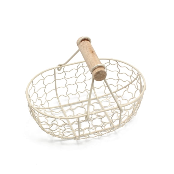 Cesta de almacenamiento Wosthever vintage con asa Beige