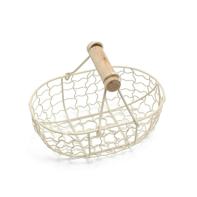 Yuarrent Cesta de almacenamiento de alimentos, soporte para frutas y verduras, organizador hueco de gran capacidad para bebidas, artículos diversos, Cocina y Comedor Beige Yuarrent HA080405-02