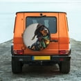 thumbnail image 6 of Naloa Fantasy Wizard Dog Art PVC Leather Spare Tire Wheel Cover Spare Tire Cover, for Car Truck SUV Camper Trailer Universal Fit(14-17in)-17 inch, 6 of 6