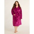 thumbnail image 4 of Joyspun Women's Plush Robe, Sizes S to 3X, 4 of 6