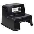 thumbnail image 1 of Home Basics 2 Step Plastic Stool with Slip-Resistant Rubber Top and Easy Grip Handles, Take It Along in Bedroom, Kitchen, Bathroom and Living Room, for Potty Training, Black, 1 of 1