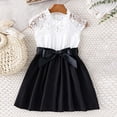 thumbnail image 6 of Rhuody Girls Summer Dress Sleeveless Floral Dresses Round Neck Solid Color Party Gown Classic Wear 2-3 Years Black, 6 of 9