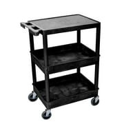 Offex STC211 Flat Top and Tub Middle/Bottom Shelf Cart